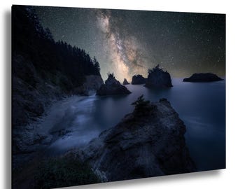 Milky Way over Secret Beach Fine Art Print / Wall Art / Home Decor