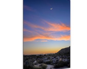 Moonset Over Big Tujunga Wash – Los Angeles Sunset Fine Art Photography Print