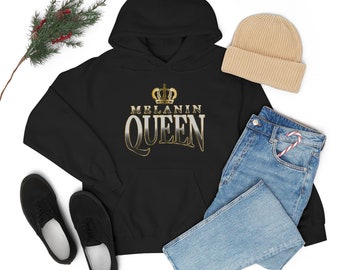 Melanin Queen "Metallic" Text Hoodie