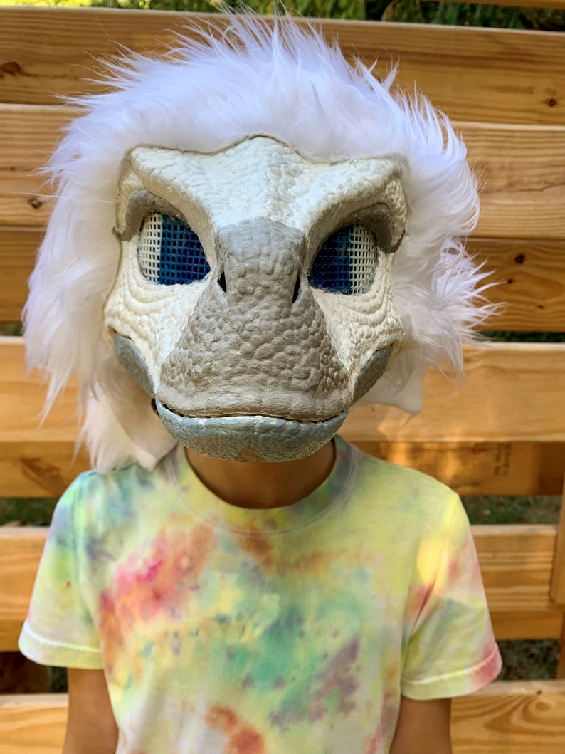 Oak the Furred Raptor Mask-fully Furred Raptor Mask - Etsy