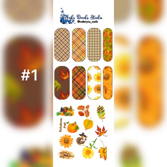 Autumn Fall Nail Decals - Etsy