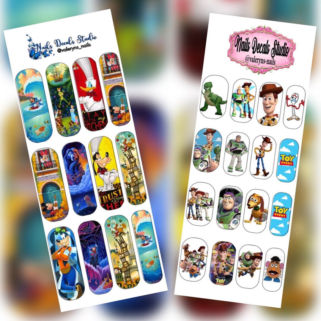 Disney Toy Story Waterslide Nails Decals Etsy