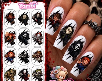 Halloween Terror movies Nail Decals