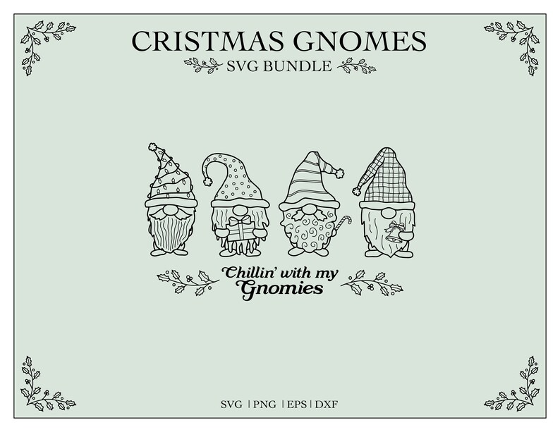 Christmas Gnome SVG Bundle | Holiday Gnomies SVG | Gnomes Png Svg Dxf ...