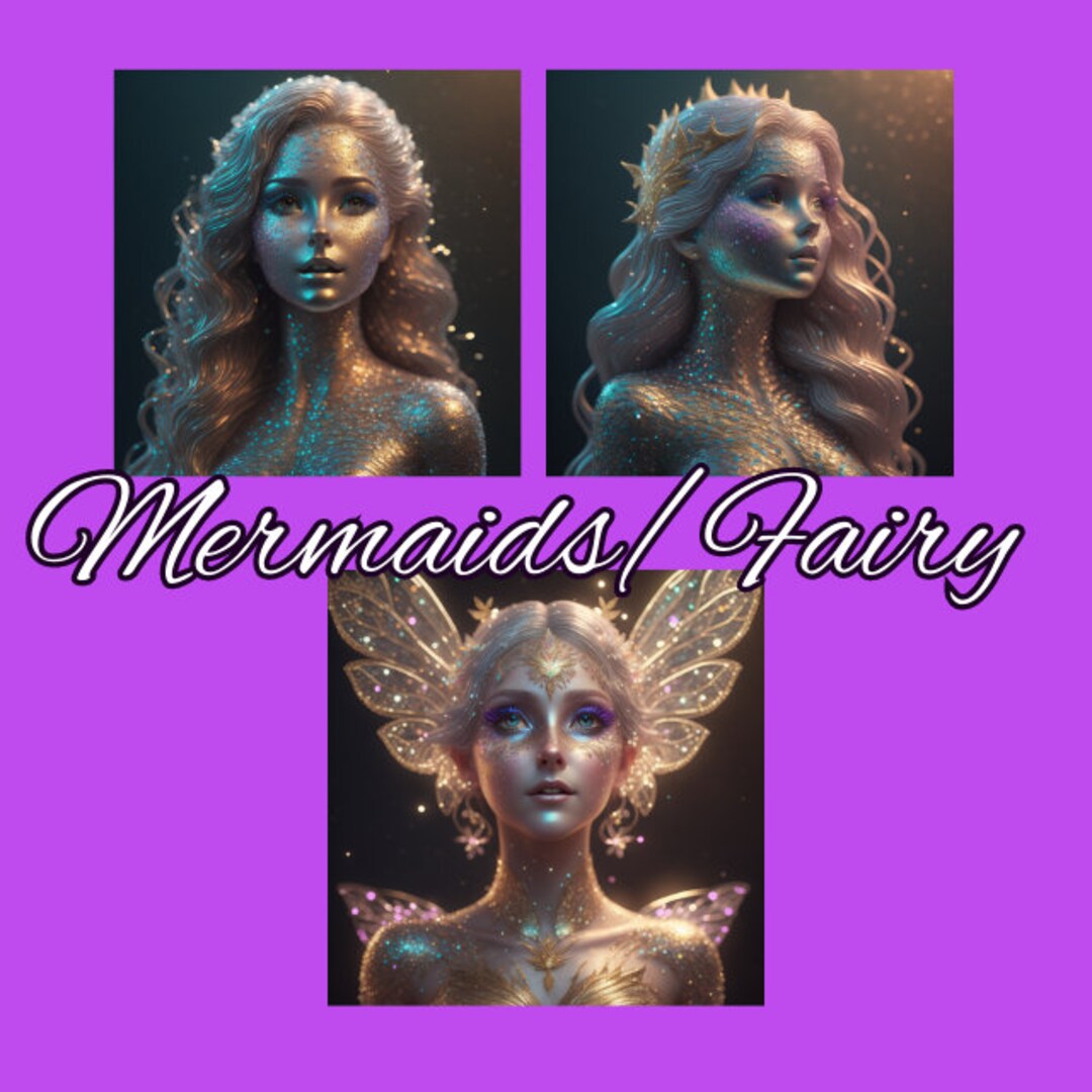 Fantasy Fairy/mermaids AI Generated Digital Wall Art - Etsy