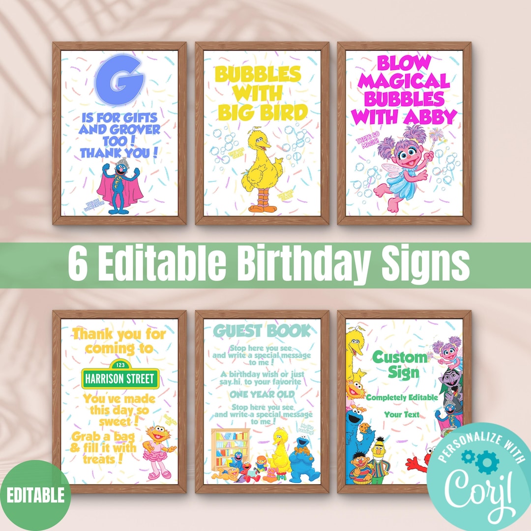 EDITABLE Puppet Party Signs | Birthday Signs | DIGITAL DOWNLOAD ...