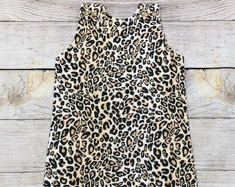 Classic Leopard Organic Romper, Gender Neutral, Toddler Romper, Baby Shower Gift, Unique Baby Clothes