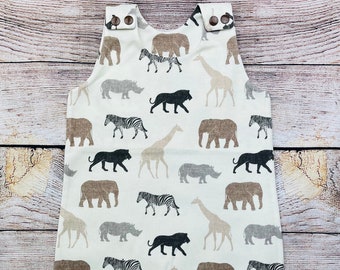 Safari Animals Print, Organic Baby Romper, Baby Jumper Trendy, Unique Baby Clothes, Harem Romper Safari Theme, Toddler Overall, Baby Gift