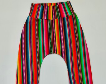 Cinco De Mayo Fiesta Theme, Organic Baby leggings, Colorful Baby Pants , Taco Tuesday Toddler Pants, Serape Stripe Leggings ,Baby Shower Gif