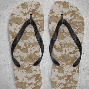 Flip-Flops | Beach Sandals | Summer Flip-Flops | Pool Flip-Flops | Desert Camouflage | Unisex Sandals | Beach Flip-Flops | Pool Sandals
