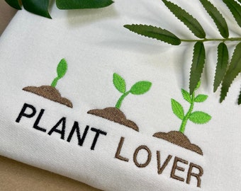 Plant Lover Embroidered Crewneck