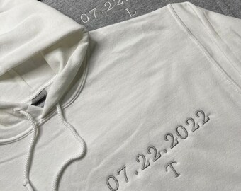 Custom Date Embroidered Hoodie