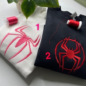 Cute Spider Embroidered matching crewnecks, Hoodie/Tee, FREE SHIPPING