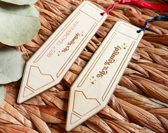 Custom Bookmark |  Personalized Bookmark | Teacher Bookmark | Teacher Gift | Pencil bookmark