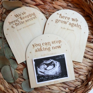 Baby Announcement Picture Frame | Ultrasound Frame | Personalized Pregnancy Gift | Sonogram Picture Frame For Fridge | Ultrasound Photo