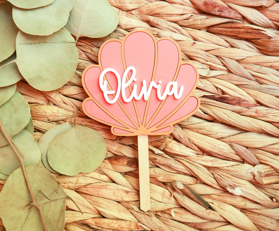 Seashell Cake Topper | Clamshell Cake Topper | Custom Cake Topper ...