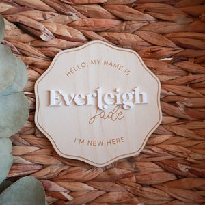Hello My Name Is | Name Sign | Mini Baby Name Sign | Name Announcement | Hello My Name Is Sign | Fresh 48 Sign | Name Announcement Sign