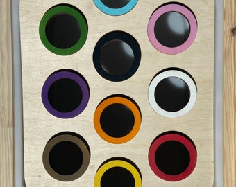 Insert de bac sensoriel | Ikea TROFAST | Ikea FLISAT | Jouet Montessori | Jouet en bois | Correspondance des couleurs