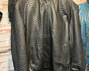 Genuine Python Snake Skin Jacket - Exotic Unisex Leather