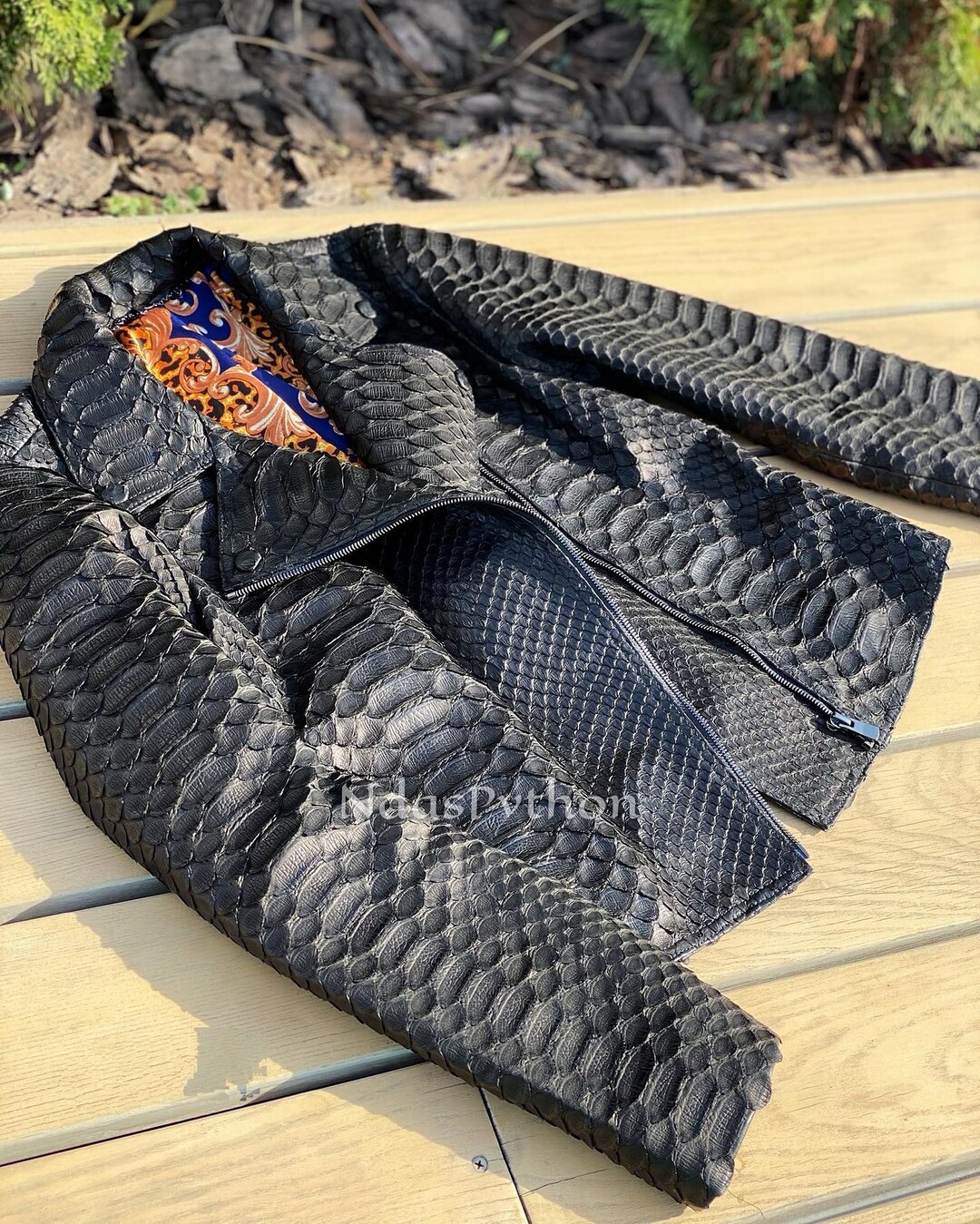 70%off for Bulk Order, DM Dragon Black Exotic Genuine Python Jacket ...