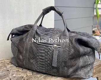 19 in schwarz / grau / braun / blau echte Python Top Griff Tasche, Schlangenhaut Handtasche, exotisches Leder, Luxushandtasche