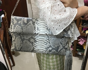 70%-off for Bulk Order, DM! Natural Genuine Python Shoulder Bag | Natural Python Skin | Genuine Python Bag | Python Handbag