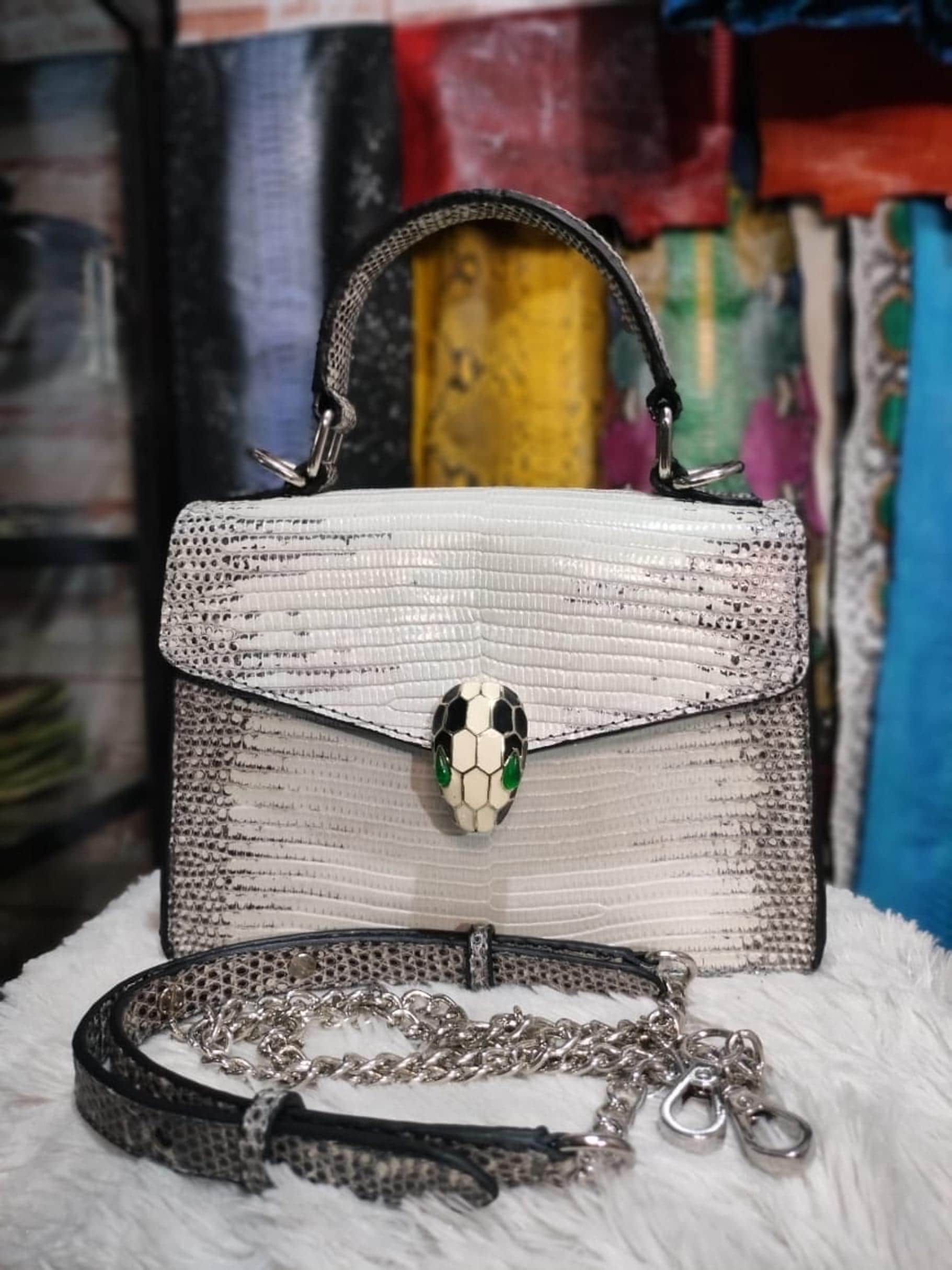 Lizard skin handbag - Etsy 日本