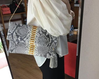 70%-off for Bulk Order, DM! Natural Genuine Python Shoulder Bag | Natural Python Skin | Genuine Python Bag | Python Handbag