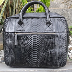 70%-off for Bulk Order, DM! Black Genuine Python Top Handle Bag