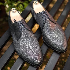 Mocasines de piel de raya negra / Zapatos tipo mocasín americano
