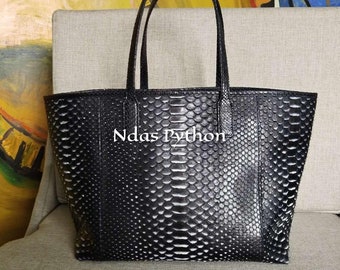 Genuine Python Snake Leather Bag, Leather Handbag, Python Leather