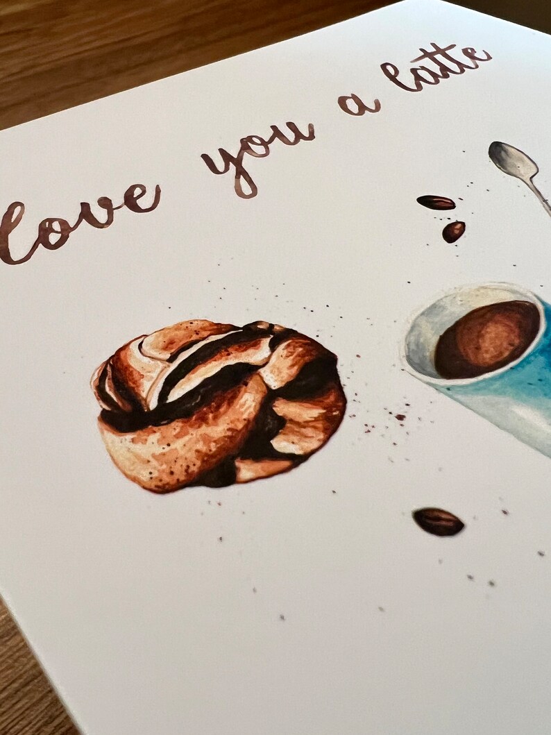 Love You a Latte | Greeting Card | Coffee and Friendship | Just Because ...