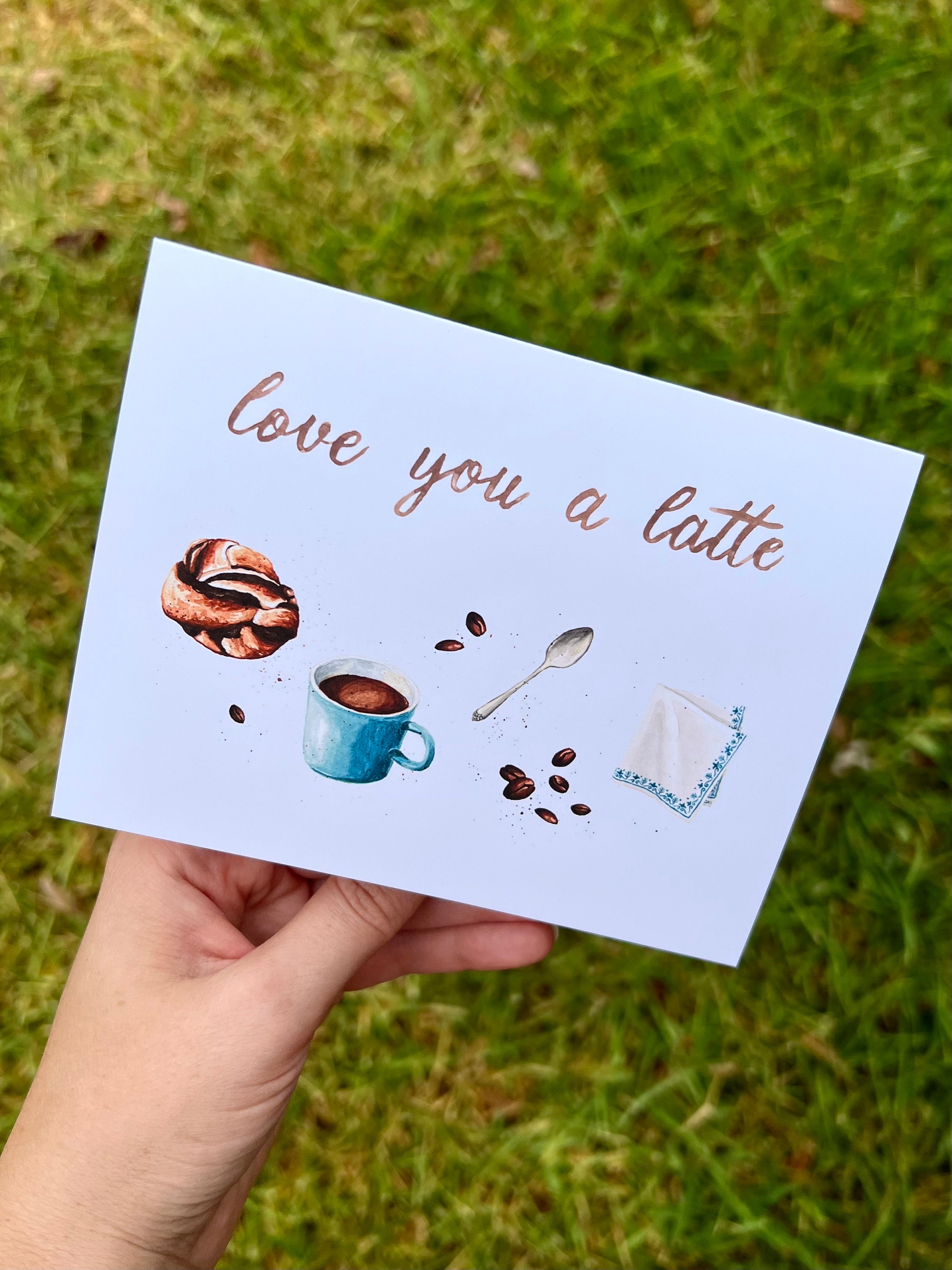 Love You a Latte | Greeting Card | Coffee and Friendship | Just Because ...
