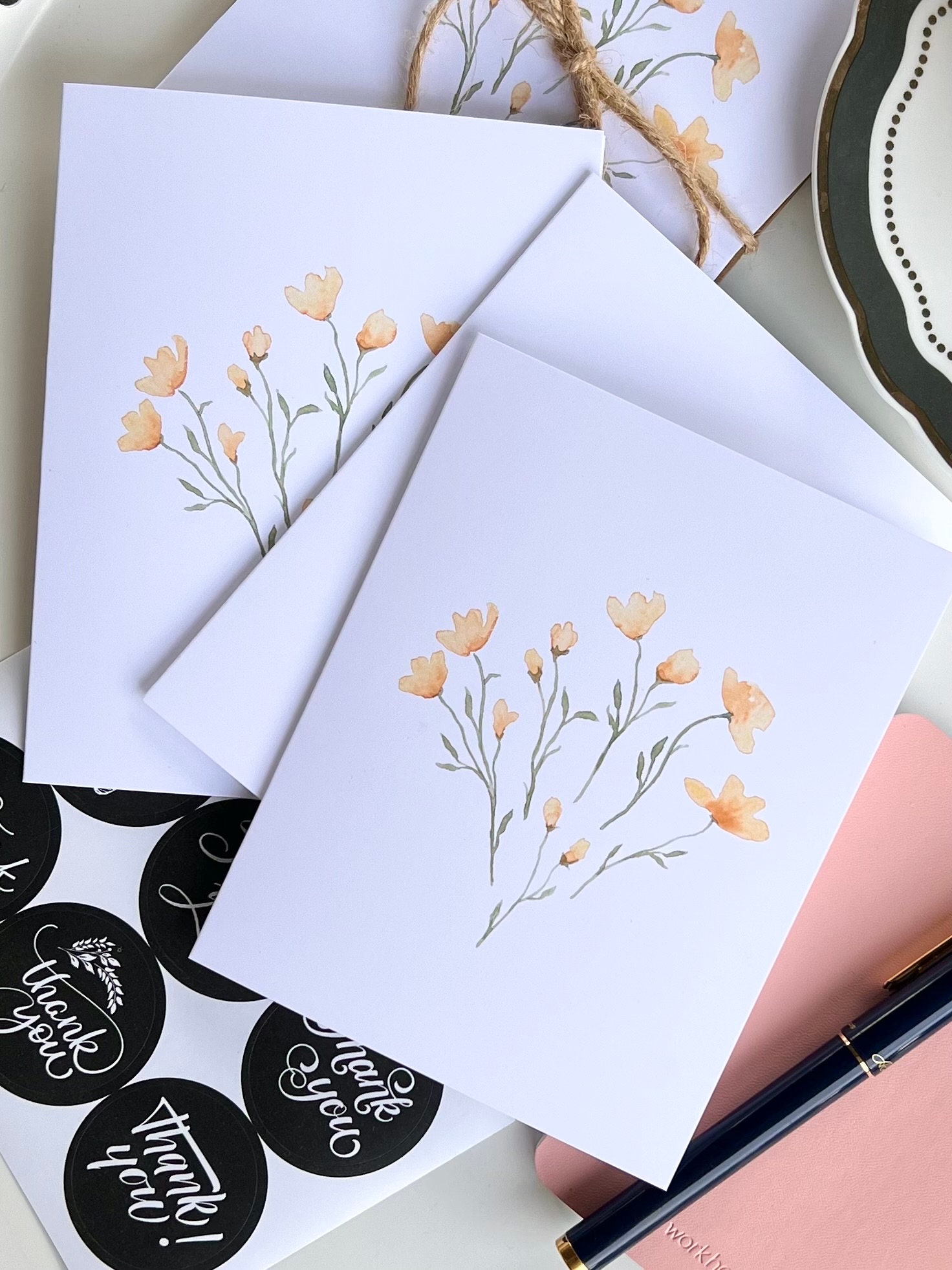 Yellow Flowers Greeting Card | Watercolor Buttercups | Just Because ...