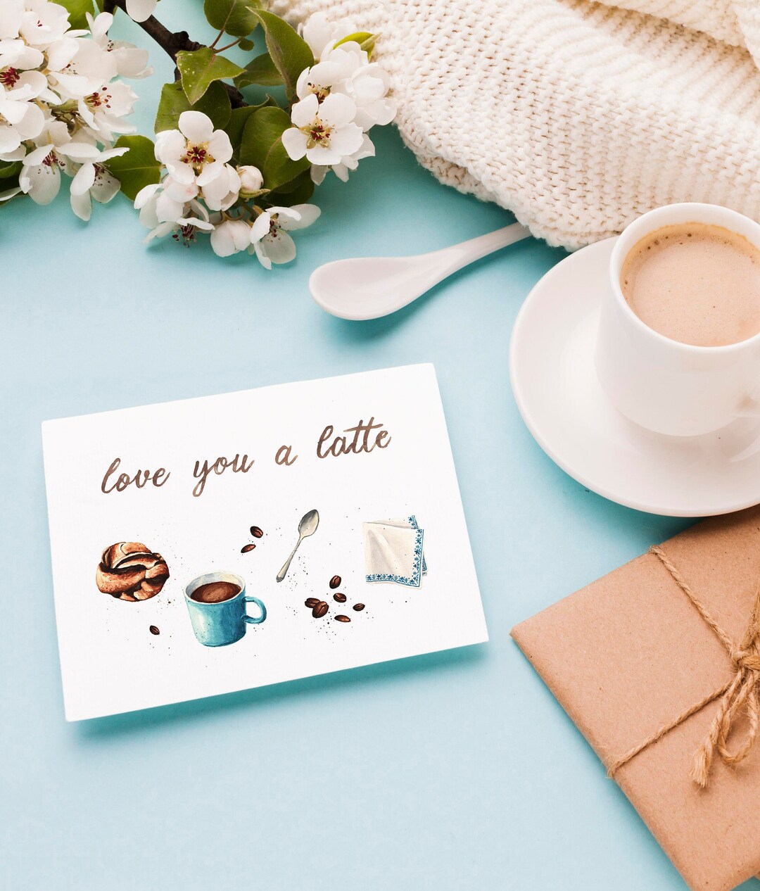 Love You a Latte | Greeting Card | Coffee and Friendship | Just Because ...