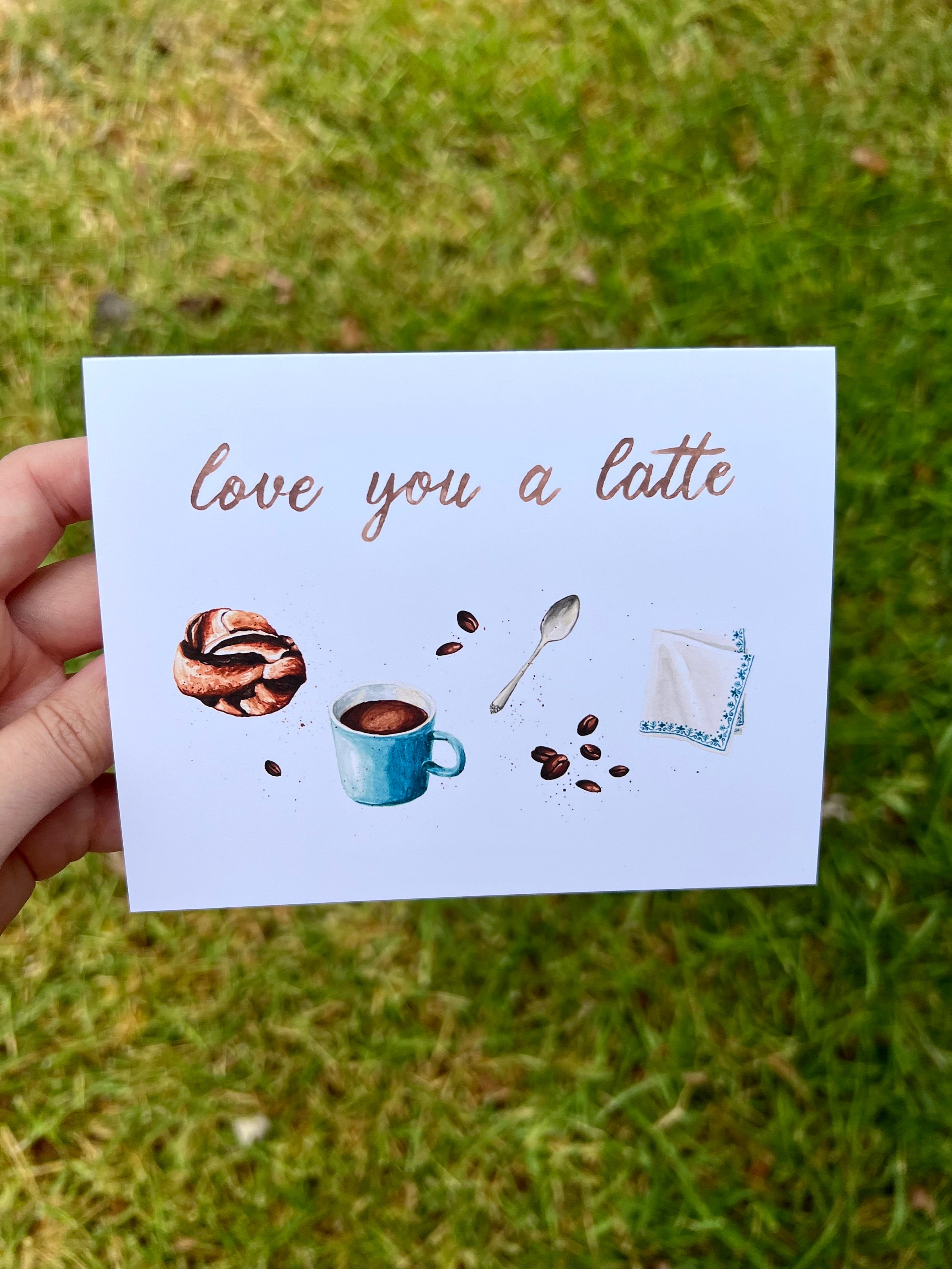 Love You a Latte | Greeting Card | Coffee and Friendship | Just Because ...