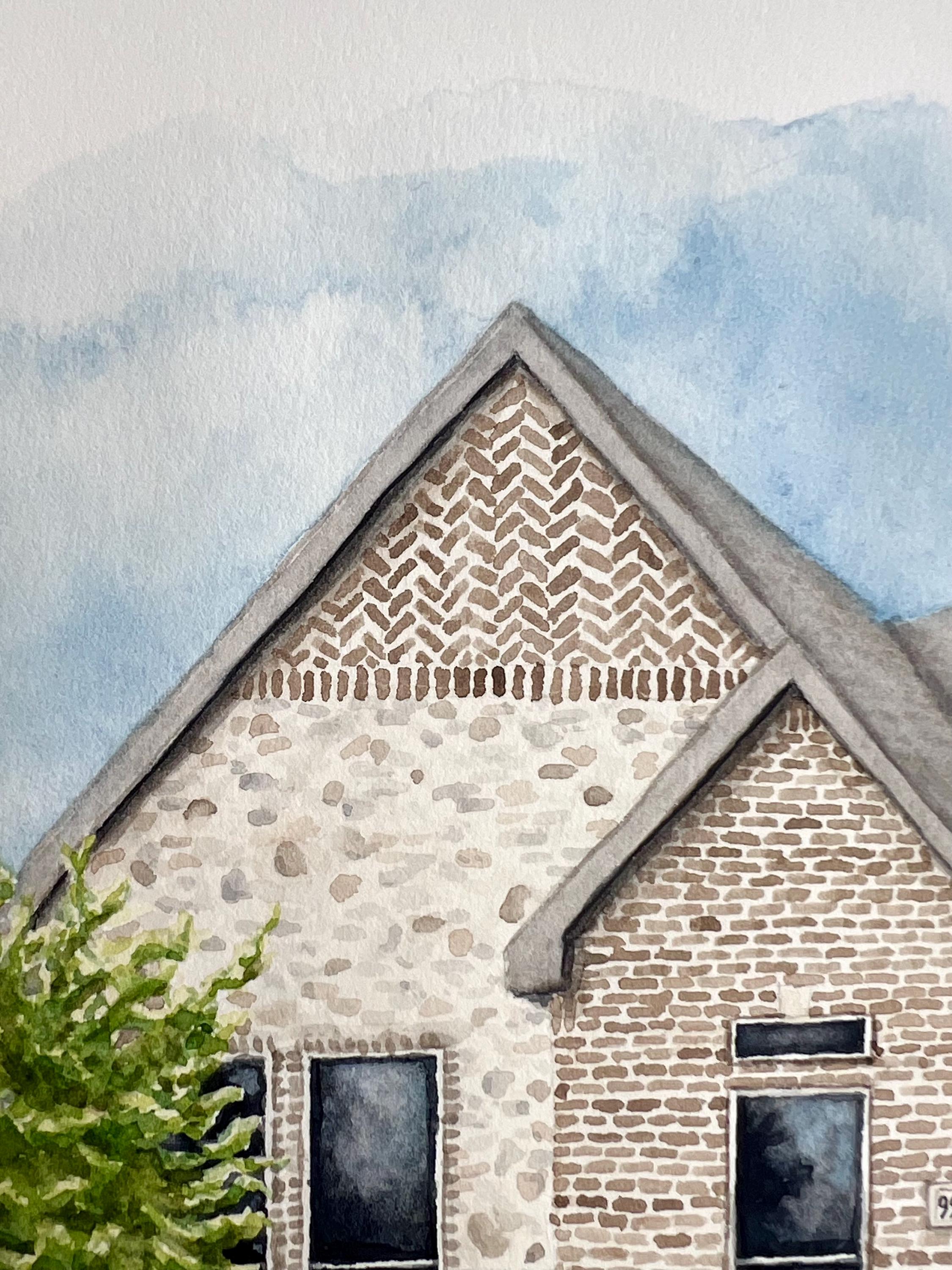 Custom Home Portrait | Hand-painted Watercolor House Illustration ...