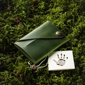 wallet for men card holder for women slim men's wallet women's coin purse Alpine Green