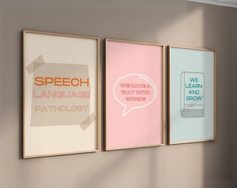 Speech Pathology Poster Bundle | SLP Office Decor (Digitaler Download)