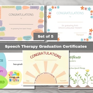 Abschlusszeugnis Logopädie | Pädiatrische Logopädin | SLP Award Kinder | Druckbare Vorlage | Sprachpathologie Geschenk