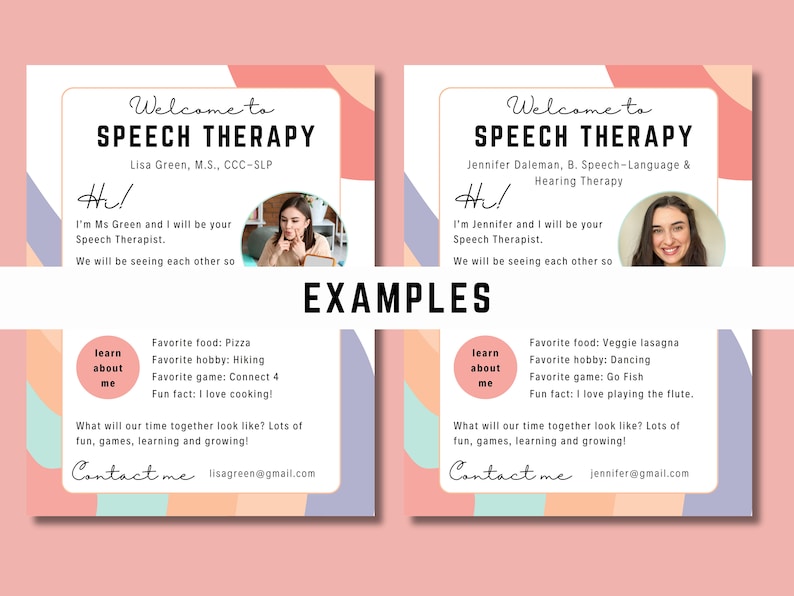 Meet Your SLP Handout | Editable Speech Therapy Template (digital ...