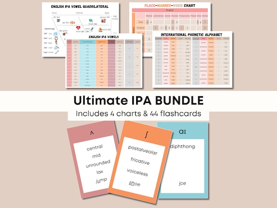 Ultimate IPA Bundle | International Phonetic Alphabet Speech Therapy Chart | Printable Consonant & Vowel Flashcards | Educational Resource