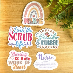 NURSE APPRECIATION STICKERS - Vinyl Stickers, Nurses Week, Sticker Bundle, Health Care Worker, Nurse Gift, Uplifting, Registered Nurse, Lpn