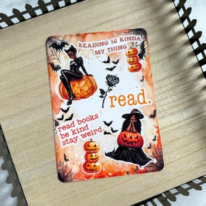 Spooky Cutie E-Reader Insert -Kindle Insert Black Girl, Halloween Insert, Bookish Gift, Book Lover Gift, iPad mini insert, Kindle Paperwhite