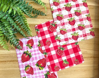 Strawberry E-Reader Inserts - Strawberry Fields, Kindle Insert, iPad Mini Insert, Bookish Merch, Bookish Gift, Gift for Book Lover