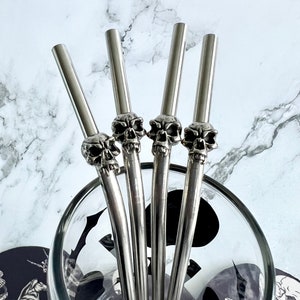 Skeleton Straw - Stainless Steel Straw, Coffee Straw, Straw for beer can glass, Halloween Straw, Spooky Season Straw, Halloween Decor