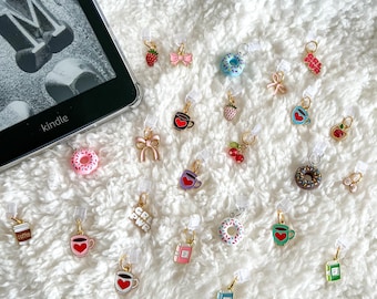 Kindle-bedels - Kindle-accessoire, telefoonbedel, USB-bedel, iPhone-bedel, iPad-bedel, leesgrage cadeau, leesgrage merchandise, telefoonaccessoire, stofplug