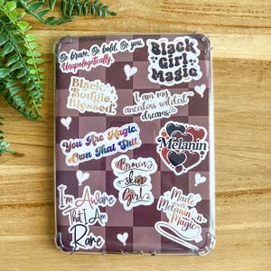 Black Girl Magic E-Reader Inserts - Melanin, Black History Month, Bookish Gift, Gift for Book Lover, iPad mini Insert, Kindle Paperwhite