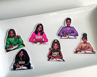 Boss Babe Motivational Vinyl Stickers- Girl Power Sticker, Vinyl Sticker, Black Girl Sticker, Self Love Sticker, Empowering Sticker