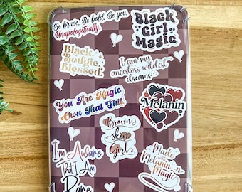 Black Girl Magic E-Reader Inserts - Kindle, iPad mini, Melanin, Bookish Gift, Gift for Book Lover